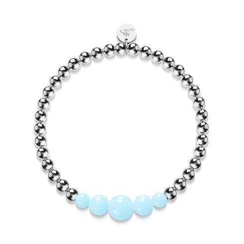 outremer | Argent | Bracelet d'expression en céramique Lumos